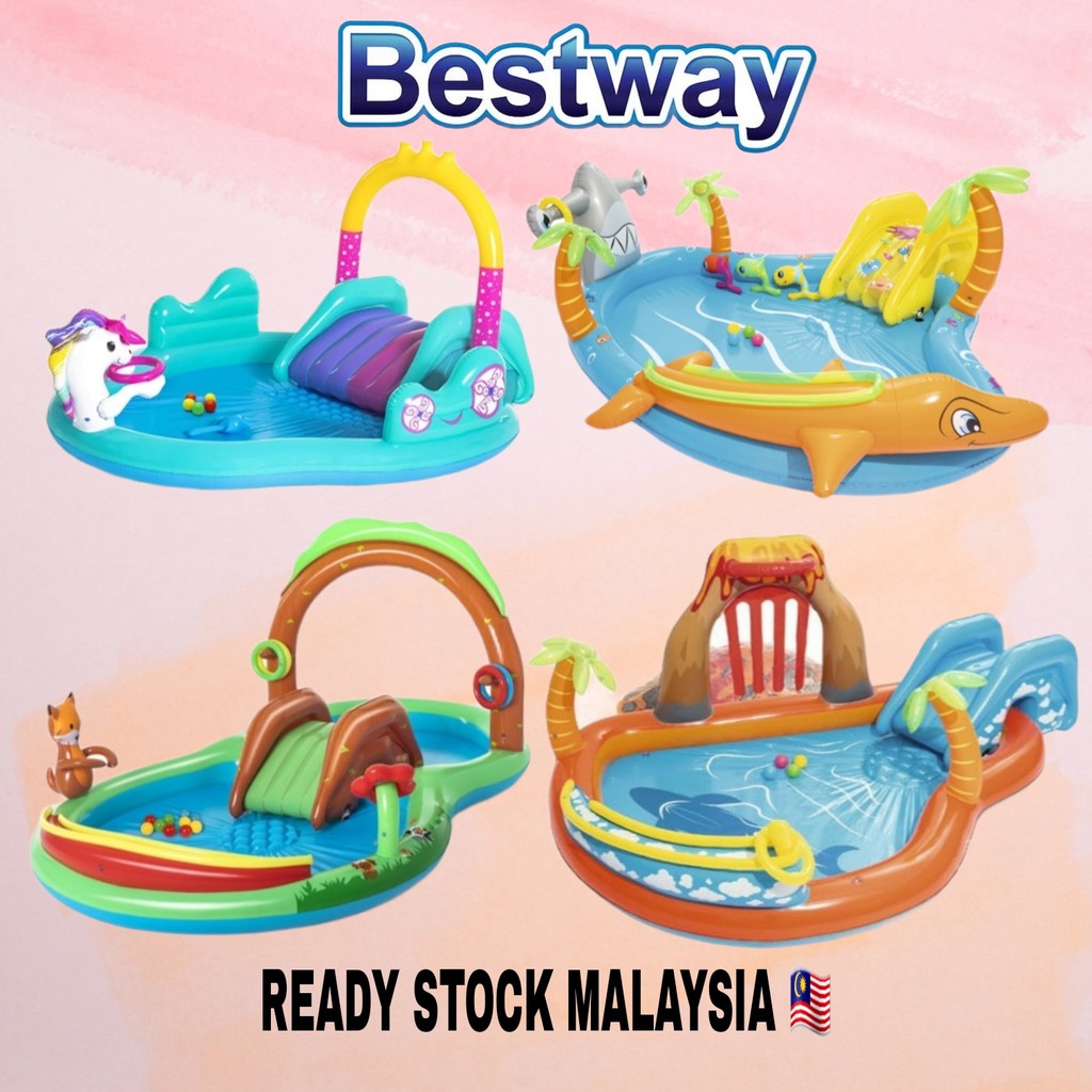 Intex BESTWAY Swimming Pool Slide Inflatable Play Pool Water Play ...