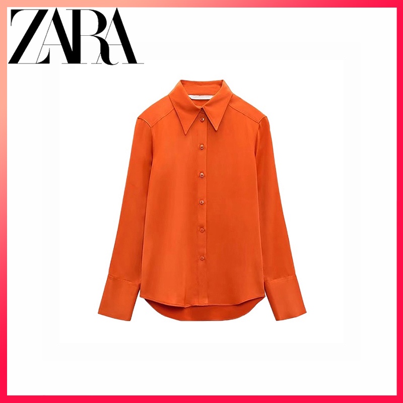 ZARA new women's silk longsleeved shirt Shopee Singapore