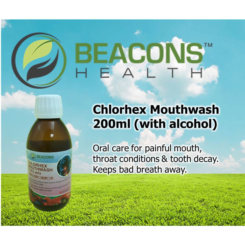 Chlorhex Mouthwash 200ml (with alcohol) Shopee Singapore