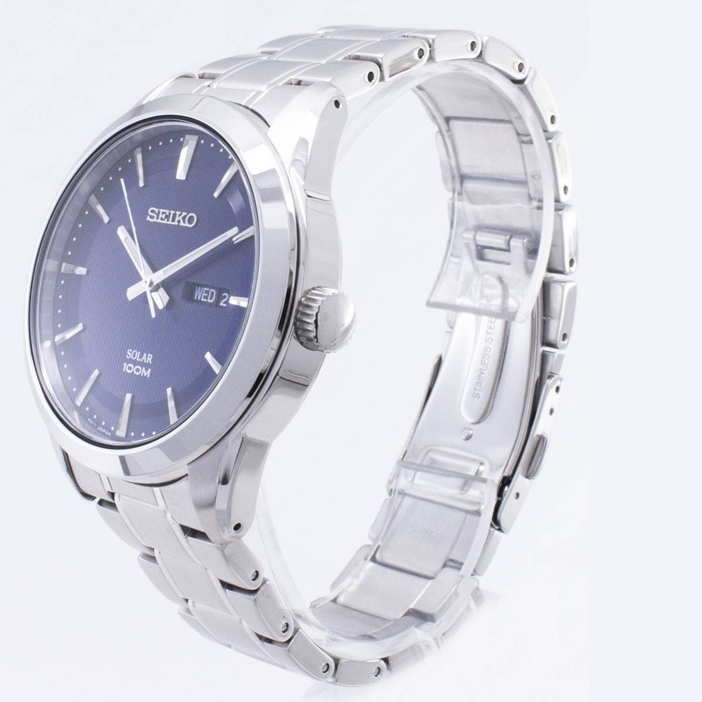Time Cruze Seiko SNE361 Solar Powered 100M Stainless Steel Dark Blue Dial Men Watch SNE361P1 SNE361P Shopee Singapore