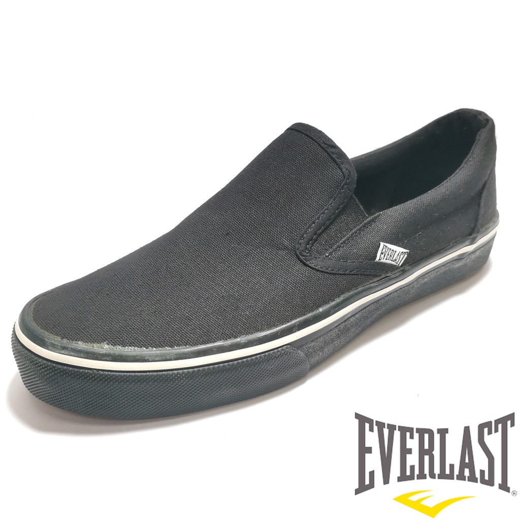 EVERLAST slip on canvas black shoes kasut kain hitam EVERLAST Shopee Singapore