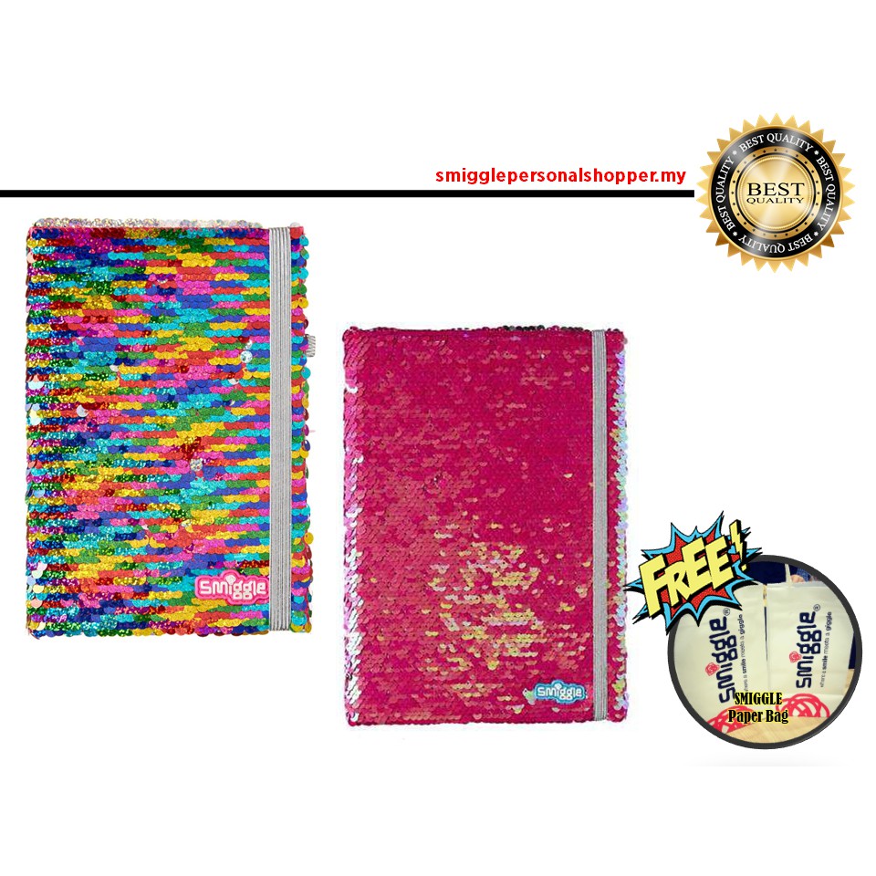 SMIGGLE REVERSIBLE SEQUIN A4 NOTEBOOK | Shopee Singapore