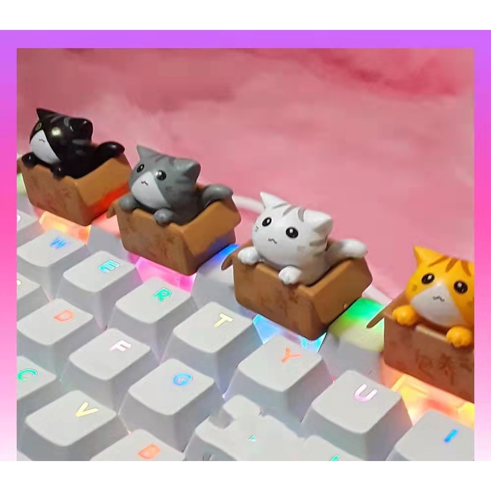 ABS Keycap Backlight Cute Cat Suitable For ESC kaih cherry MX ...