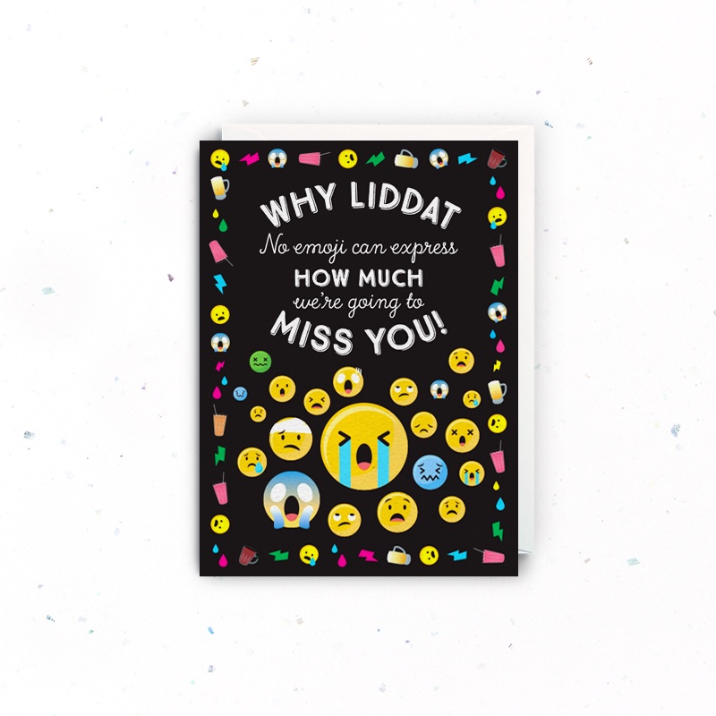 Singapore Souvenir Greeting Card – (Goodbye / Farewell / Bye) Emoji Sad ...