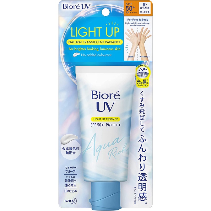 Biore UV Aqua Rich Light Up Essence 70g SPF50 + / PA ++++ Shopee