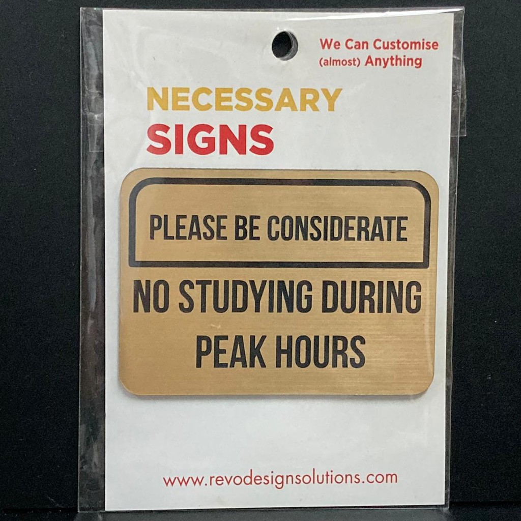 no studying sign