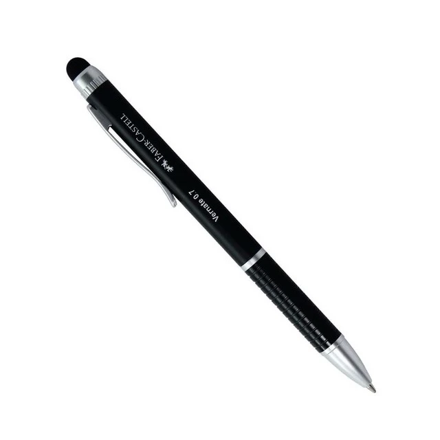 Faber-Castell Ballpoint Stylus Pen Vernate 0.7 Black Barrel Black - Blue Ink - Gambar 2