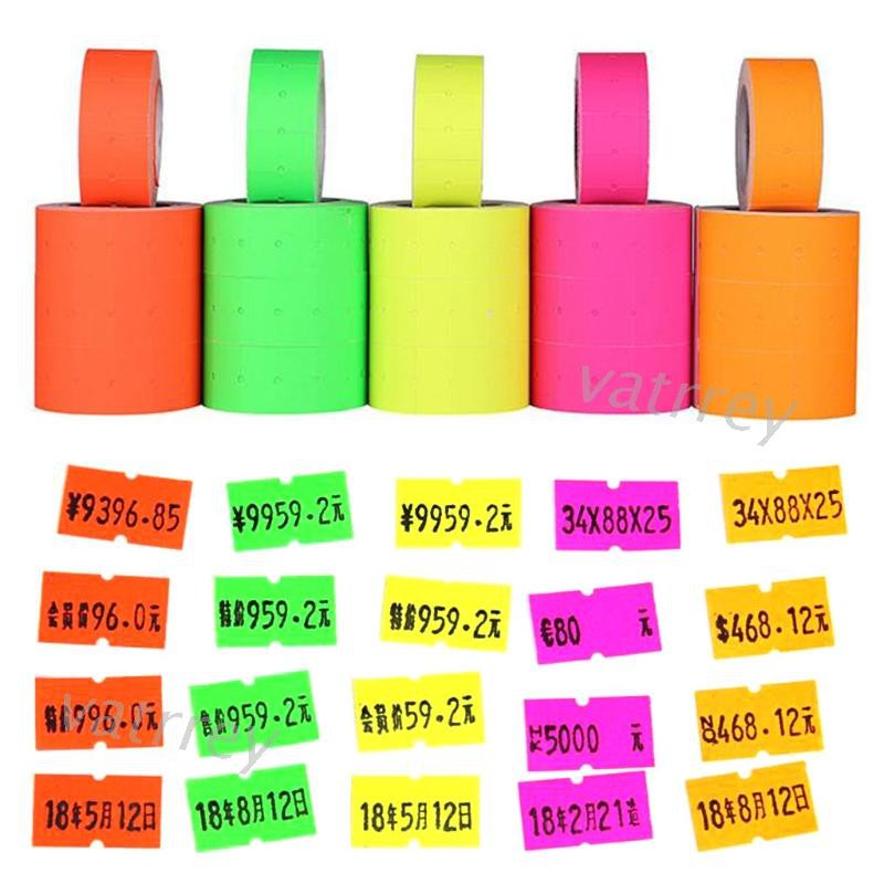 VA 500pcs/roll Colorful Price Label Paper Tag Mark Sticker | Shopee ...