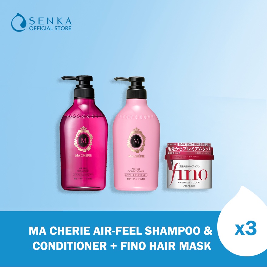 Ma Cherie Shampoo & Conditioner + Fino Hair Mask | Shopee Singapore