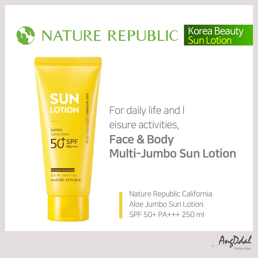 Nature Republic California Aloe Jumbo Sun Lotion SPF 50+ PA+++ 250 ml ...