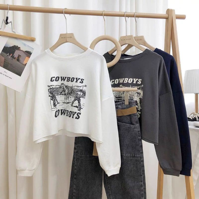 Cowboys SWEATER - Women's CREWNECK SWEATER - Women's Clothing