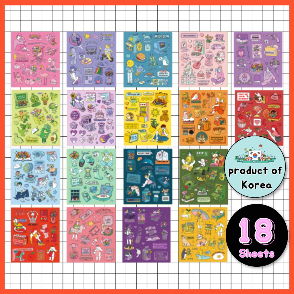 [ARDIUM] Cute Aesthetic Kawaii Korean Stationery Vivid Sticker Gift ...