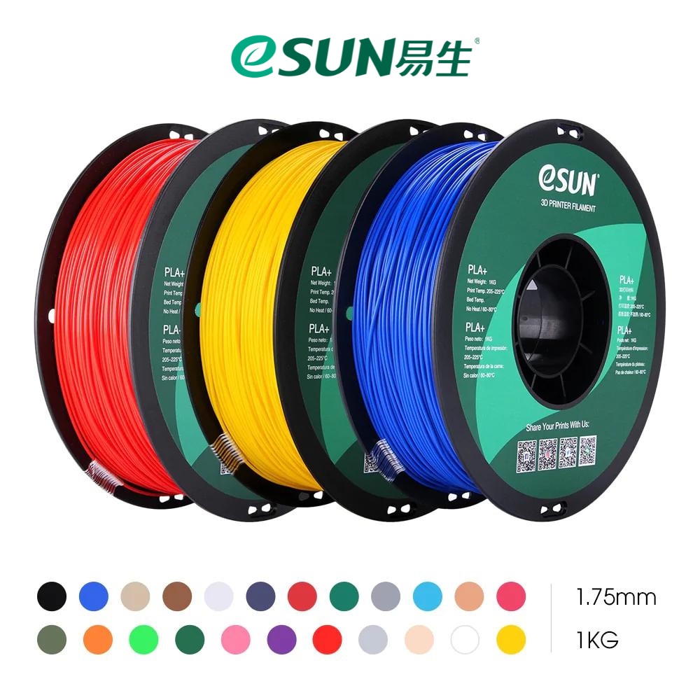 ESUN PLA+ 1.75mm 3D Printing Filament 1KG Spool Roll Material For FDM ...