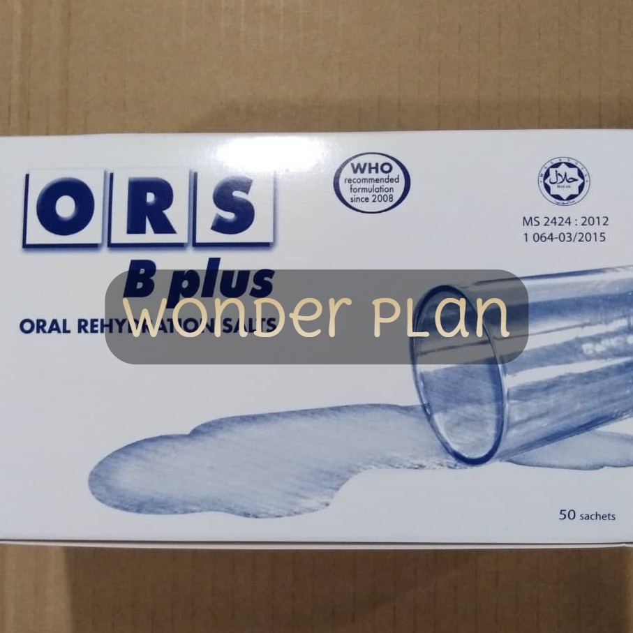 ORS (Oral Rehydration Salts) B Plus Original Flavour 50 Sachets (1 Box ...