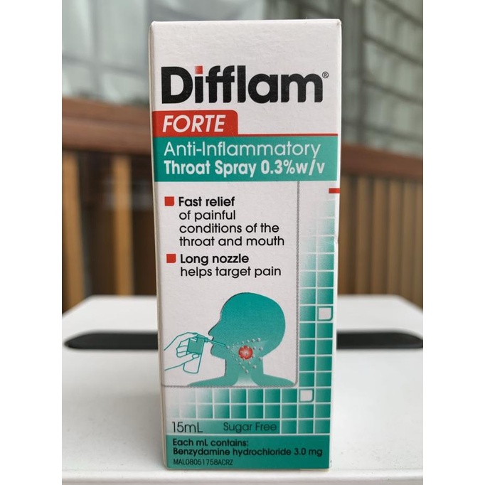 Difflam Forte Anti Inflammatory Throat Spray (For Throat Sore) Shopee
