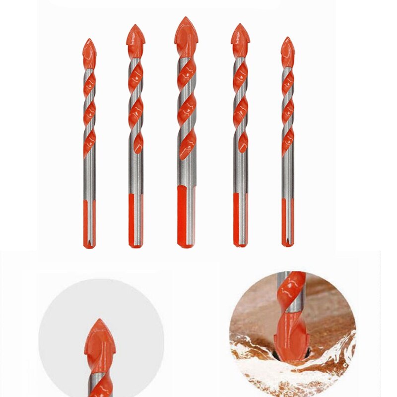 Electric Tools Center Drill Hammer Concrete Ceramic Tile Metal Drill Bit Round Shank 3mm-12mm DIY Wall Hole Saw Drilling