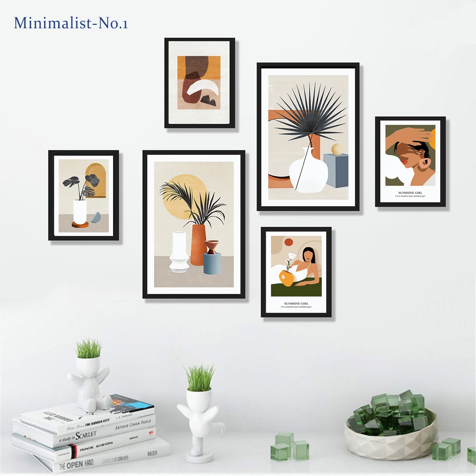 Combo of 6 wall picture frames with modern pictures included | Shopee ...