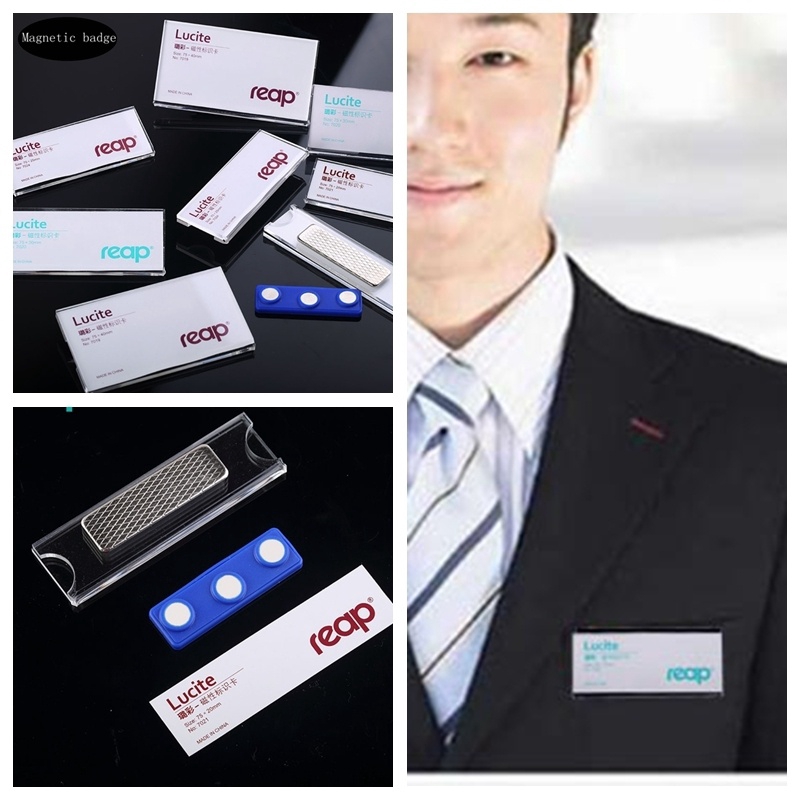 Acrylic Lucite Name Tag Badge Holder Badges Card ID