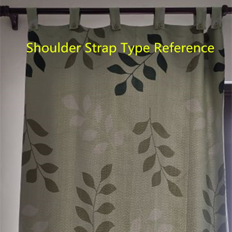 Shoulder Strap Curtain 1 PC Spring Flower Pattern Shading Blackout ...