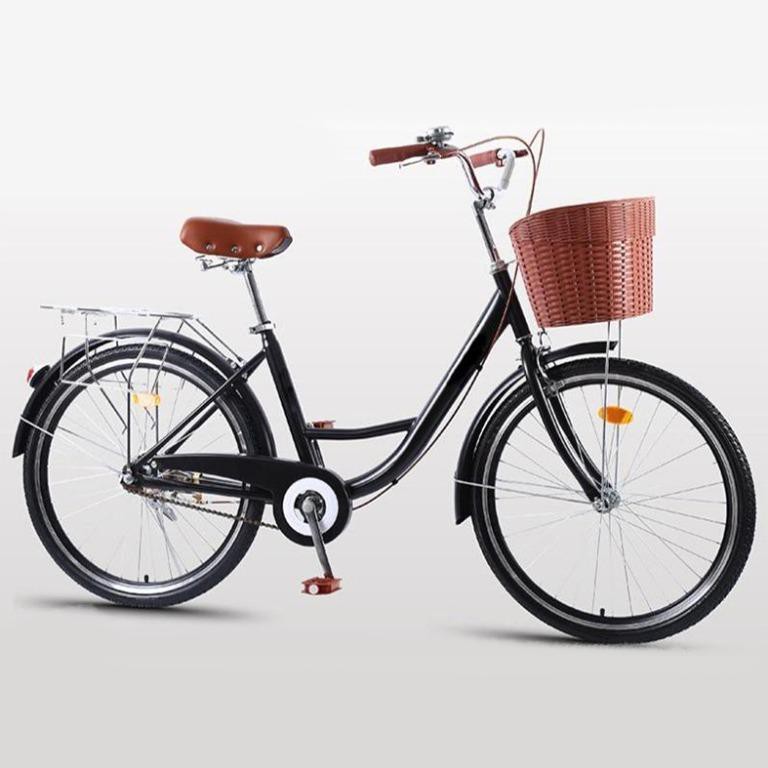 1 5 Days Delivery 26 Traditional Vintage City Bicycle Bike With Basket Women Men INSTOCKS Ladies Bike Shopee Singapore