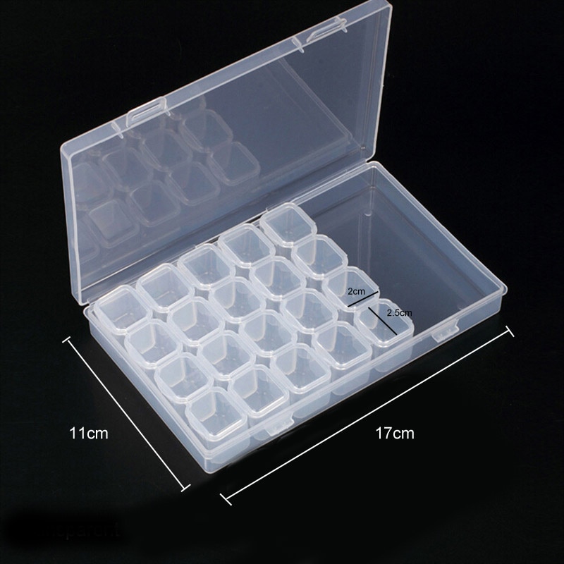 Plastic Storage Jewelry Box Compartment Adjustable Transparent ...