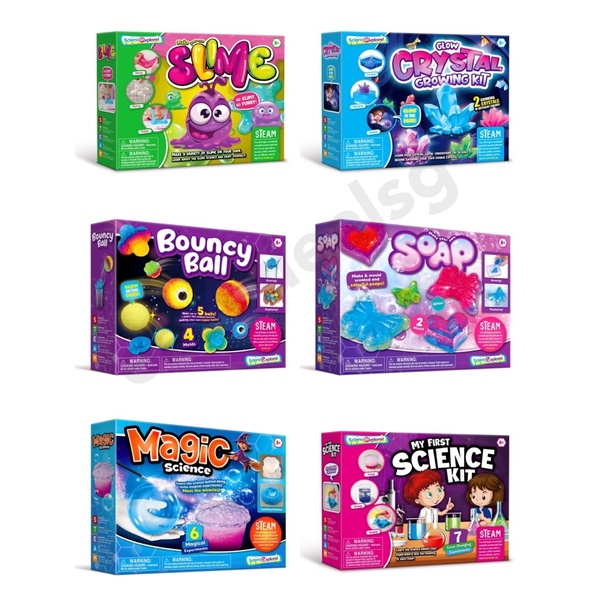 (SG Seller) STEAM DIY Make Your Own Slime/ Your Own Soap/ Crystal Growing Kit/ Magic Science/ Science kit/ Bouncy Ball