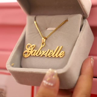 Gold cursive hot sale name necklace