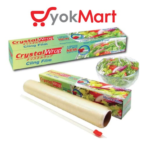 Crystal Wrap Cling Film with slide cutter 30cm X 80m Shopee Singapore