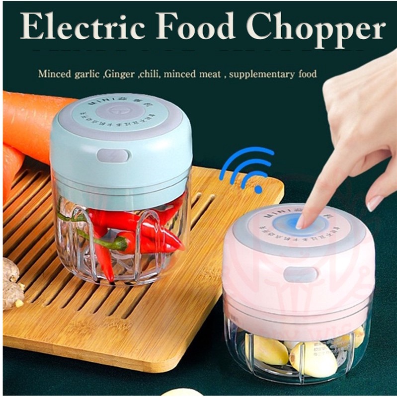 Electric Mini Garlic Chopper – Meat Grinder, Nut & Vegetable Crusher – Unbranded