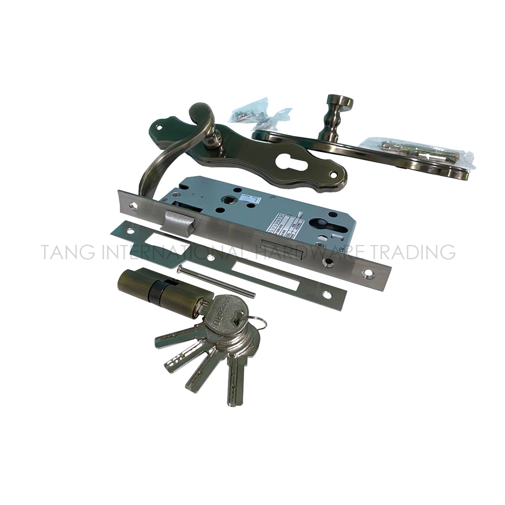 ACCORD Quality Mortise Entrance Gate Lever Set Gate Lock / HDB Gate