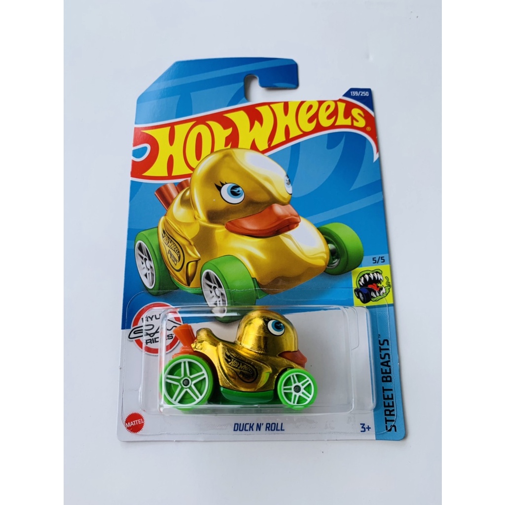 Hotwheels HOT WHEELS DUCK N ROLL Yellow Gold DUCK STREET BEAST TREASURE ...