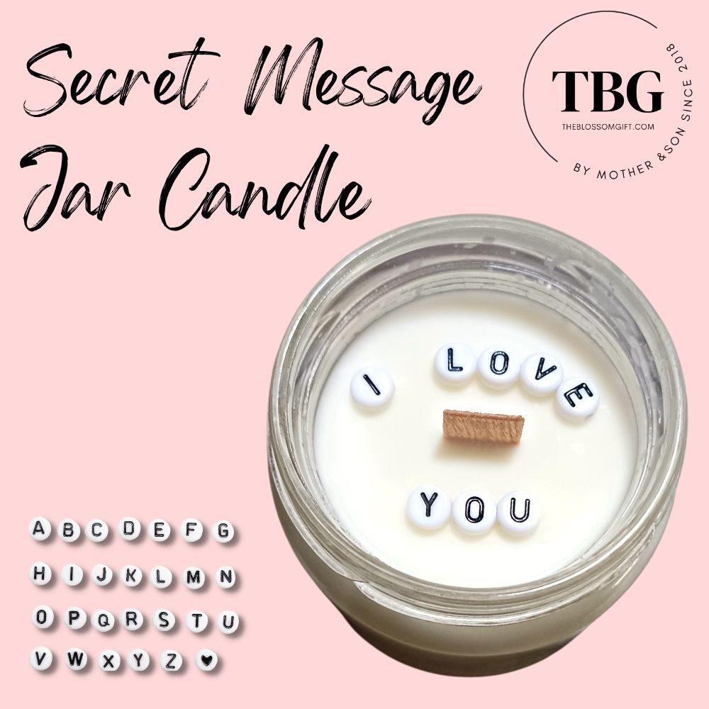 Personalised Jar Candle + SECRET MESSAGE - X'mas / Teacher's day ...