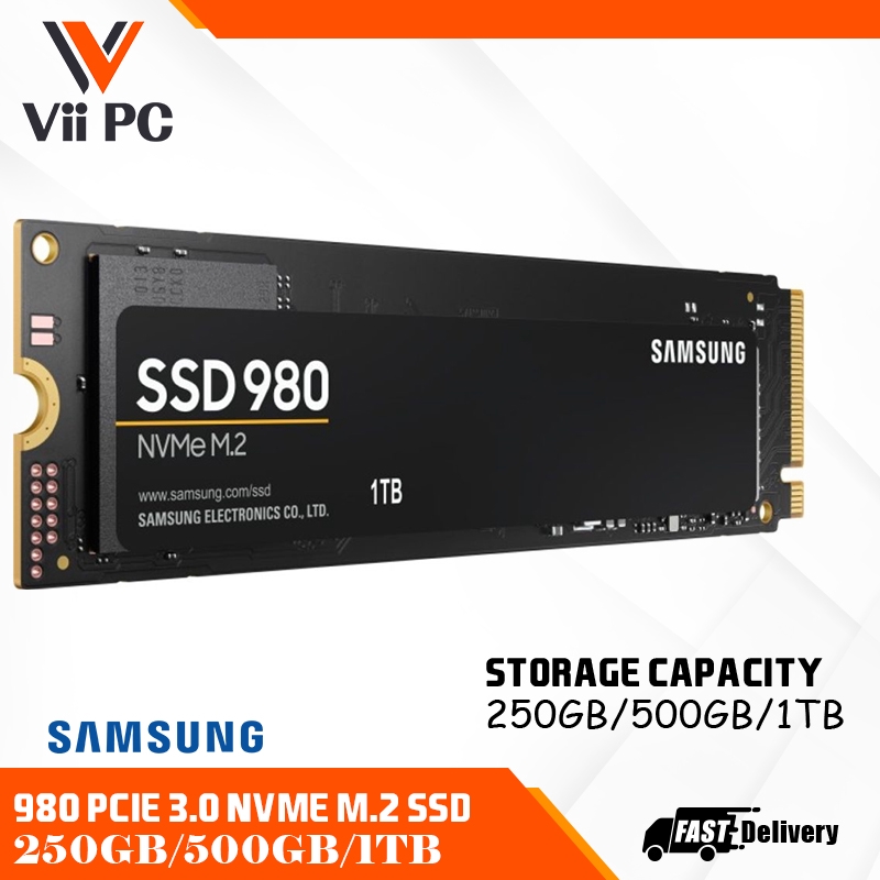 Samsung 980 NVMe M.2 (2280) PCIe Gen 3.0 x4, NVMe 1.4 ,Up to 2,900 MB/s ...