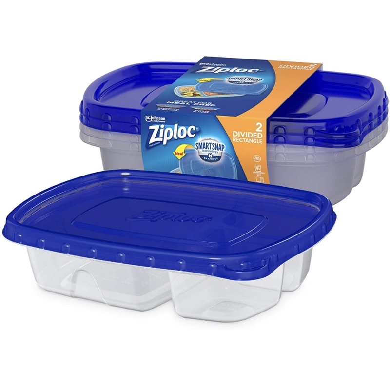 Ziploc Food Storage Meal Prep Containers Divided Rectangle 2 Count Shopee Singapore