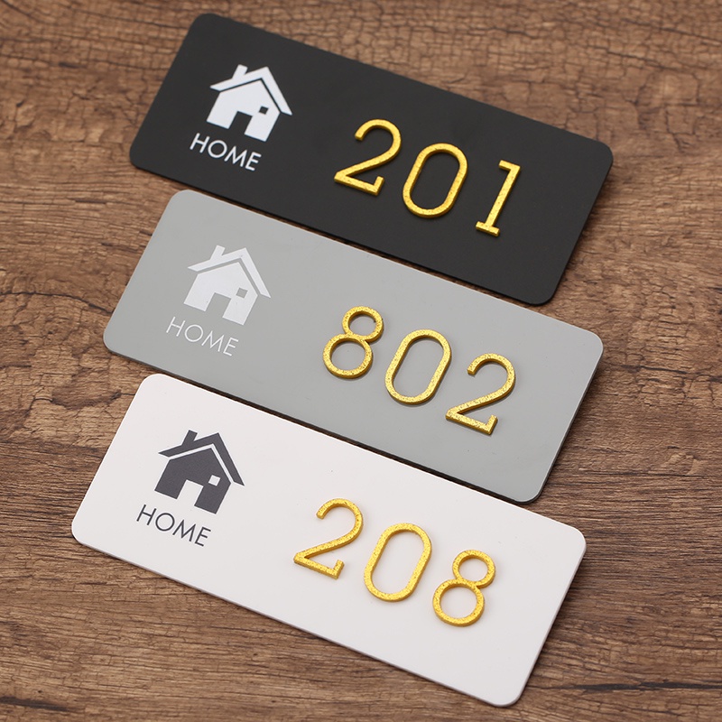 Customizable House Number Plate Household Hotel Box Room Prompt Sign Oem Customized Creative Dormitory Signage