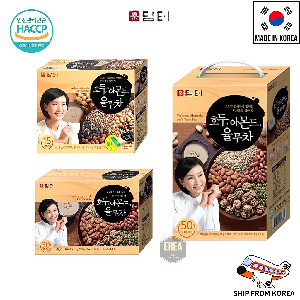 Health TEA Damtuh Walnut Almond Adlay Tea 18g X 15EA 30EA 50EA | Shopee ...
