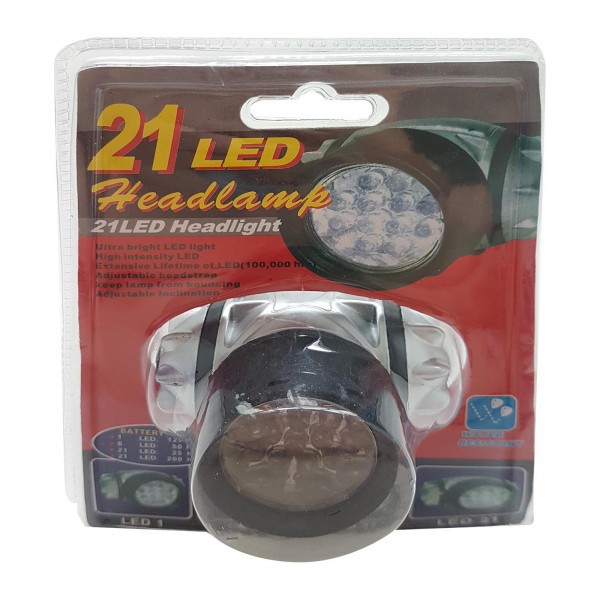 21 LED Water Resistant Headlight (Battery Operated) | Shopee Singapore