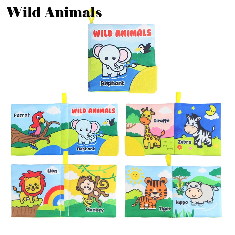 Newborn Infant Soft Cloth Books Rustle Sound Baby Early Learning ...