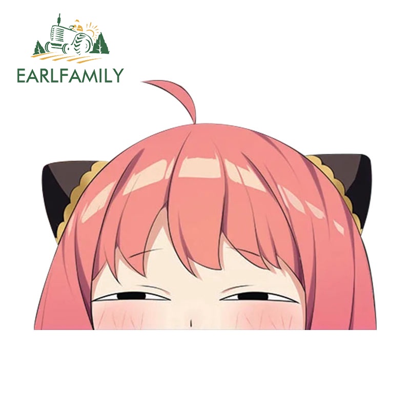 EARLFAMILY 5.1” Ahegao Vermeil Fanart Car Sticker Anime Vermeil In