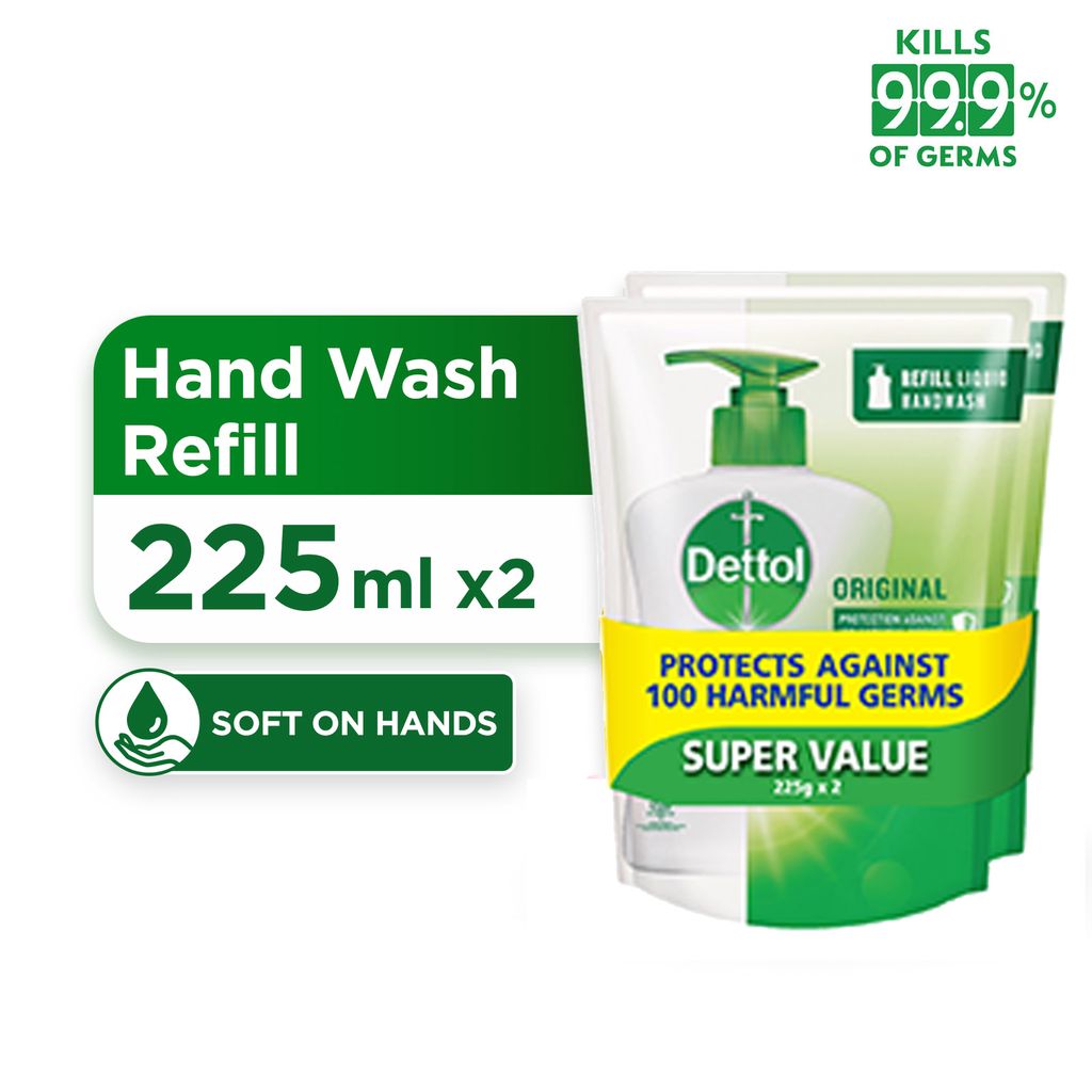 Dettol Liquid Hand Wash Original Refill 225ml - Twin Packs | Shopee ...