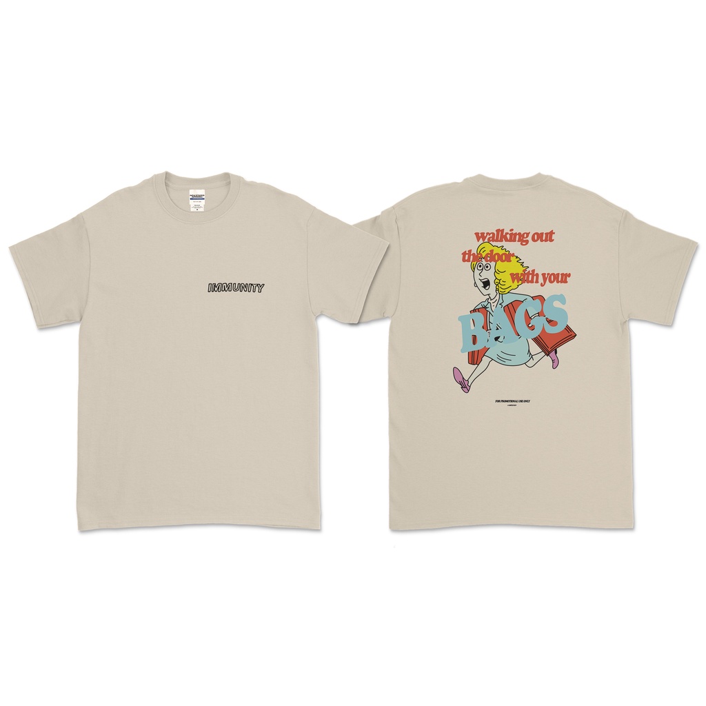 CLAIRO - IMMUNITY (BAG) T-SHIRT (FRONT BACK) Cotton T Shirt Men T