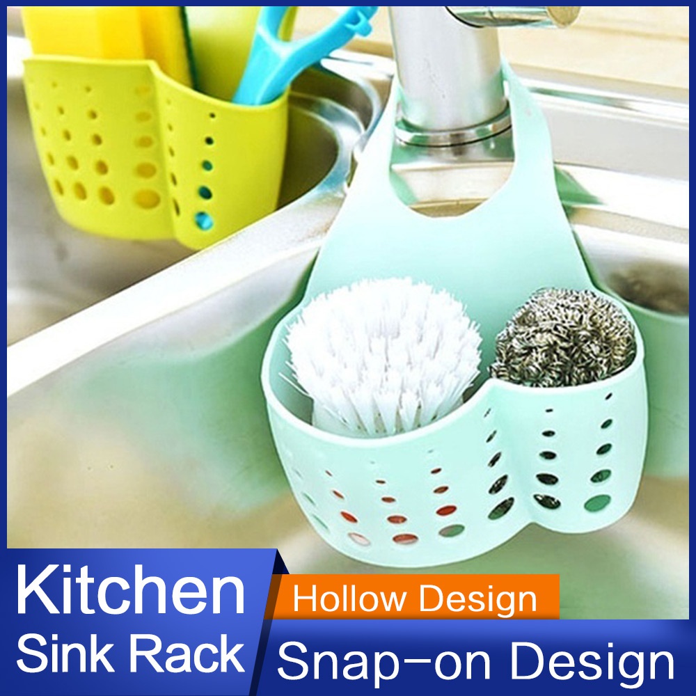 Portable Home Kitchen Bathroom Sink Sponge Hanging PVC Shelving Rack ...