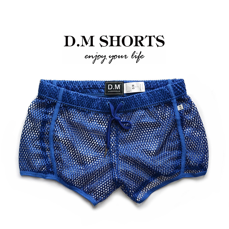 D.M Men Boxer Men's Sexy Mesh Perspective Underwear Home Shorts ...