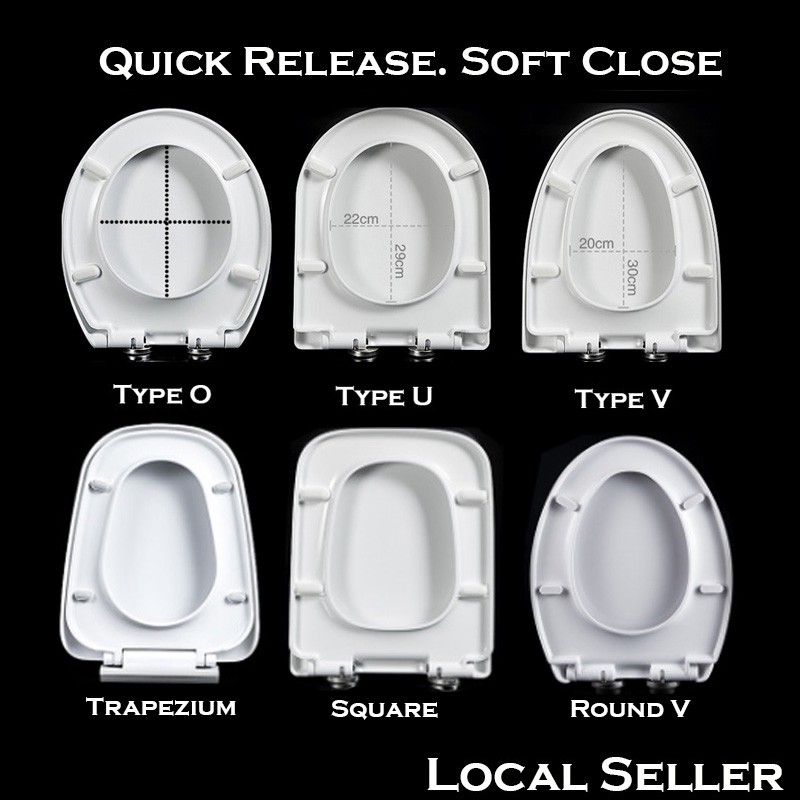 (SG STOCK) Toilet Seat Cover / Quick Release / Silent SlowClose