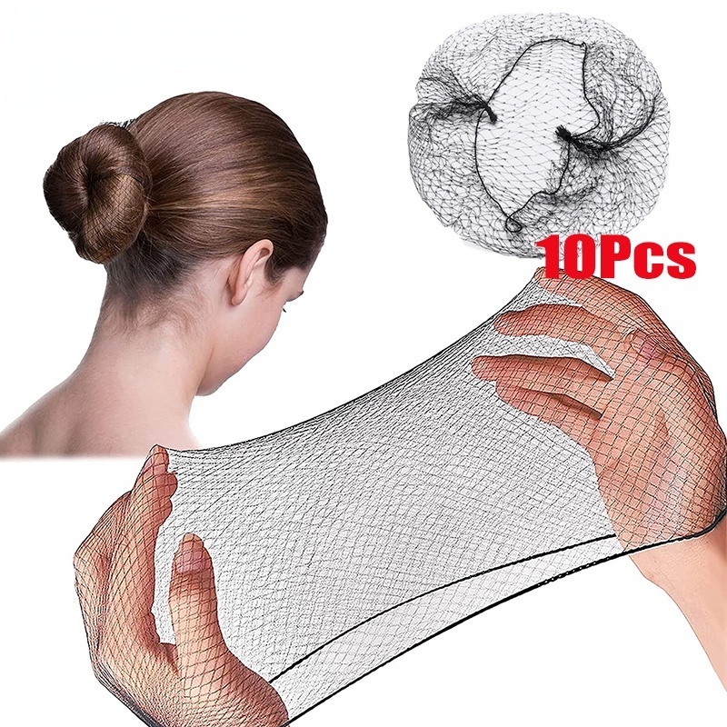 Invisible Hair Nets - 100 Or 200 Pack Black Elastic Edge Mesh Snood For Work, Sports, Bun