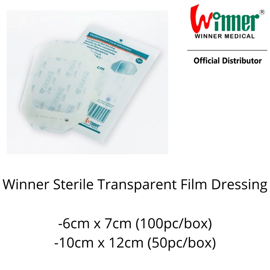【SG Ready Stock】Winner Sterile Transparent Film Dressing 6cm x 7cm ...