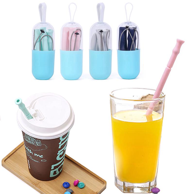 10 Pieces Silicone with 10 Pieces Straw Tips Cover Reusable Drinking Tips Lids Straw Plugs, Straw Toppers for Tumblers Bulk, for 6-8 mm Straws (Cute