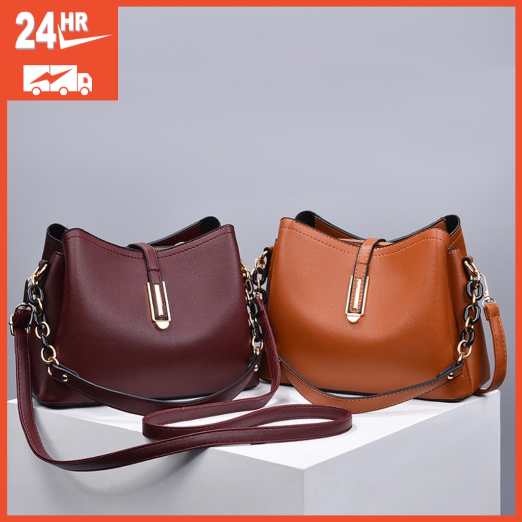 Women's Bag 2022 Autumn New Fashion Bucket Bag Soft Leather Large Capacity One Shoulder Crossbody Bag Fashion