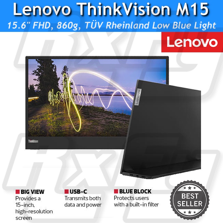 *ORIGINAL* Lenovo ThinkVision M15 Portable Display Screen 15.6