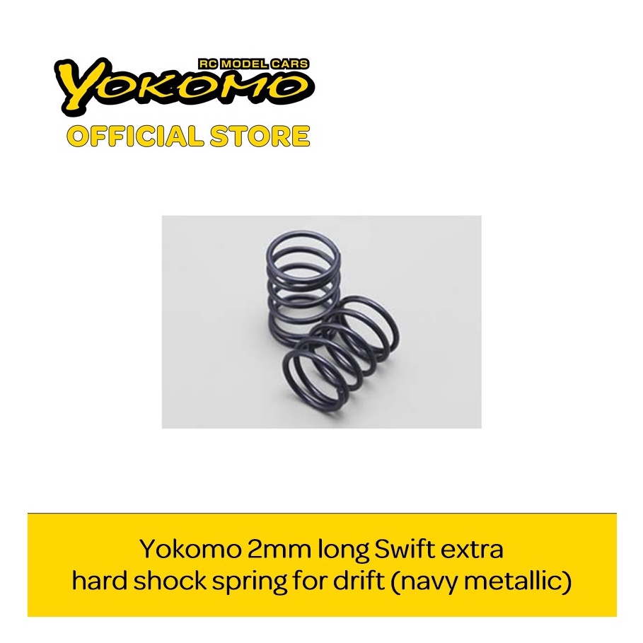 Yokomo 2mm long Swift extra hard shock spring for drift (navy metallic ...